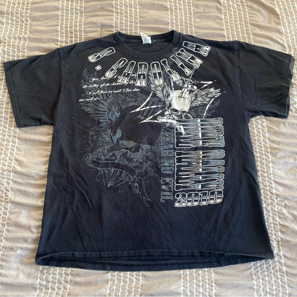 South Carolina Fear No Evil 2010 Bike Rally Adult Large Black Tee T-Shirt